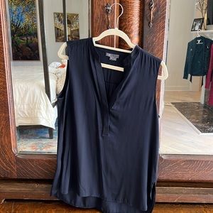 Vince silk navy top